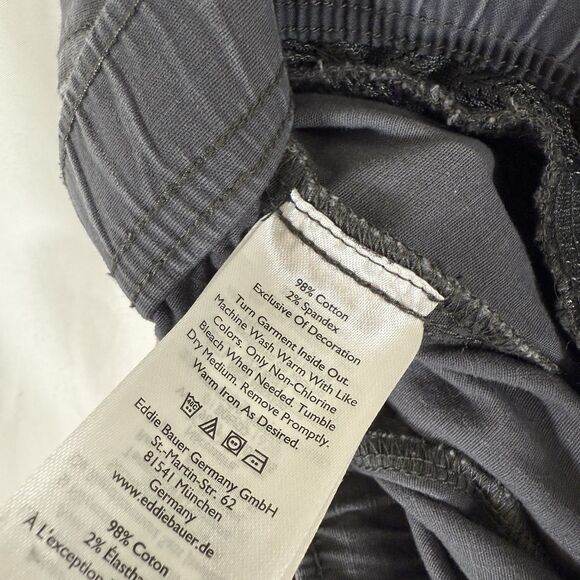 Eddie Bauer Joggers Women's 2 Grey Pull On Drawstring Mid Rise Cotton Blend - Picture 7 of 11